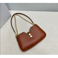 Spot Wholesale Celine Shoulder Camille16 Soft Bag in Smooth Calfskin 122073 Brown 2025