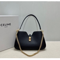 Buy Grade Celine Shoulder Camille16 Soft Bag in Smooth Calfskin 122073 Black 2025