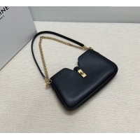 Buy Grade Celine Shoulder Camille16 Soft Bag in Smooth Calfskin 122073 Black 2025