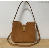 Popular Style Celine Small Camille16 Soft Bag in Suede 120693 Brown 2025