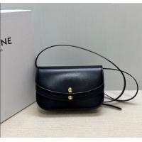 Market Sells Celine Duo Wallet On Strap Mini Bag in Shiny Calfskin 10P673 Black 2025