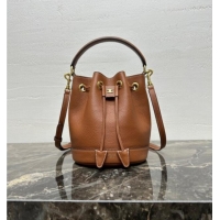 Spot Bulk Celine Teen Clara Bucket Bag in Supple Grained Calfskin 121673 Brown 2025