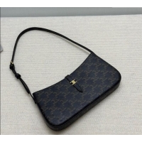 Discount Celine Tina Shoulder Bag in Triomphe Canvas 123052 Brown 2025