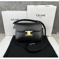 Buy Discount Celine Classique Triomphe Bag in Shiny Calfskin 187363 Black 2025