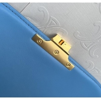 Top Grade Celine Classique Triomphe Bag in Shiny Calfskin 187363 Aqua Blue 2025
