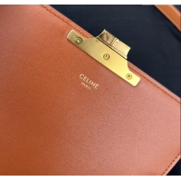 Discount Celine Teen Triomphe Bag in Triomphe Calfskin 188423 Brown 2025