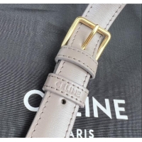Modern Classic Celine Classique Triomphe Bag in Shiny Calfskin 187363 Pebble Grey 2025