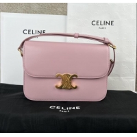 Buy Discount Celine Classique Triomphe Bag in Shiny Calfskin 187363 Sakura Pink 2025