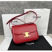 Pretty Style Celine Classique Triomphe Bag in Shiny Calfskin 187363 Red 2025