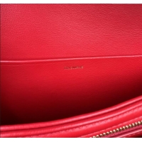 Pretty Style Celine Classique Triomphe Bag in Shiny Calfskin 187363 Red 2025