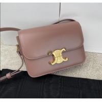 Best Price Celine Teen Triomphe Bag in Shiny Calfskin 188423 Pale Pink 2025