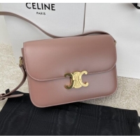 Spot Discount Celine Classique Triomphe Bag in Shiny Calfskin 187363 Pale Pink 2025