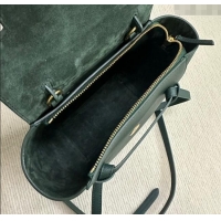 Famous Brand Celine Belt Pico Nano Bag in Grained Leather 189003 Green 2025
