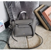 Inexpensive Celine Belt Pico Nano Bag in Grained Leather 189003 Grey 2025