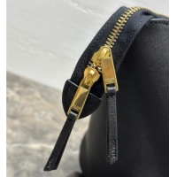 Super Quality Celine Medium New Luggage Top Handle Bag in Supple Shiny Lambskin Leather 123693 Black 2025