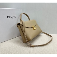 Top Quality Celine Medium Nino Top Handle bag in Supple Calfskin 117523 Cappuccino Beige 2025