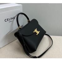 Best Design Celine Medium Nino Top Handle bag in Supple Calfskin 117523 Black 2025
