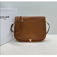 Good Product Celine Besace Soft Triomphe in Supple Shiny Lambskin 123632 Tan 2025