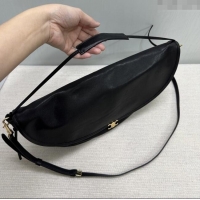 Promotional Celine Halfmoon Soft Triomphe Bag in Supple Shiny Lambskin 124142 Black 2025