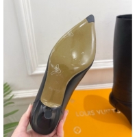 Unique Style Louis Vuitton 6AM Heel High Boots 5.5cm in Calf Leather with Back Strap Black 1AIUOR 1021145