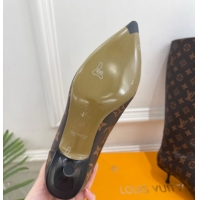Luxurious Louis Vuitton 6AM Heel High Boots 5.5cm in Monogram Canvas with Back Strap 1AIUOR 1021143