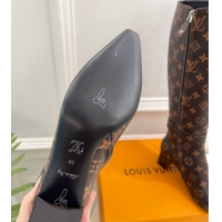 Unique Style Louis Vuitton Heel High Boots 5cm in Monogram Canvas with Buckle Strap LV102201 1022001