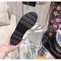 Stylish Louis Vuitton LV x TM Monogram Canvas and Leather High Boots 3.5cm with Buckle Black LV102202 1022016