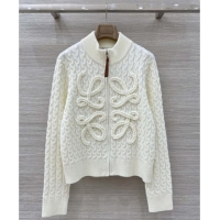 Good Taste Loewe Wool Zipped Cardigan L121906 Beige 2025