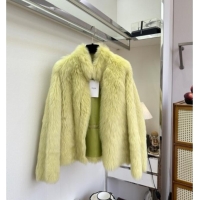 Top Grade Discount Celine One Fur Coat C121918 Green 2025