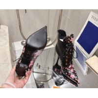 Shop Cheap Louis Vuitton LV x TM Monogram Canvas and Leather Laced-up Ankle Boots 9cm Black LV102203 1022018