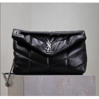 Buy Discount Saint Laurent Puffer Medium Bag in Nappa Leather 577475 Black/Silver 2025