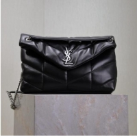 Buy Discount Saint Laurent Puffer Medium Bag in Nappa Leather 577475 Black/Silver 2025