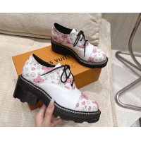Luxurious Louis Vuitton LV x TM Monogram Canvas and Leather Laced-up Shoes White LV102204 1022040