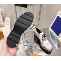 Luxurious Louis Vuitton LV x TM Monogram Canvas and Leather Laced-up Shoes White LV102204 1022040