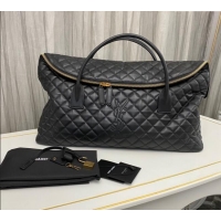 Buy Discount Saint Laurent ES Giant Travel Maxi Supple Bag in Quilted Calf Leather 736009 Black 2025