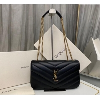 Grade Design Saint Laurent Loulou Medium Bag in Matelasse Lambskin 801439 Black 2025