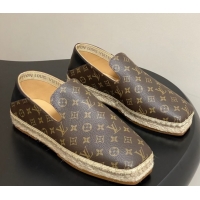 Top Design Louis Vuitton Monogram Canvas Flat Espadrilles Brown 2025 LV102205 1022049
