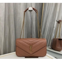 Trendy Design Saint Laurent Loulou Medium Bag in Matelasse Lambskin 801439 Brown 2025