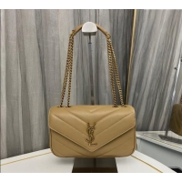 Shop Discount Saint Laurent Loulou Small Bag in Matelasse Lambskin 801437 Beige 2025