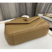 Shop Discount Saint Laurent Loulou Small Bag in Matelasse Lambskin 801437 Beige 2025