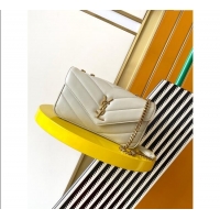 Big Discount Saint Laurent Loulou Small Bag in Matelasse Lambskin 801437 White 2025