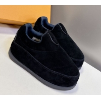 Shop Cheap Louis Vuitton LV Yeti Slip On Platform Shoe in Suede 1AIJD5 Black 1022066