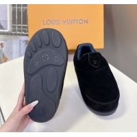 Shop Cheap Louis Vuitton LV Yeti Slip On Platform Shoe in Suede 1AIJD5 Black 1022066