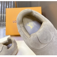 Duplicate Louis Vuitton LV Yeti Slip On Platform Shoe in Suede 1AIJD5 Grey 1022067