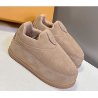 Charming Louis Vuitton LV Yeti Slip On Platform Shoe in Suede 1AIJD5 Beige 1022068