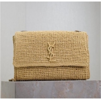 Grade Design Saint Laurent Kate Medium Chain Bag in Raffia Straw 553804 Beige 2025