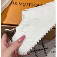 Good Product Louis Vuitton Time Out Sneakers in Maxi Monogram Leather White 1022094