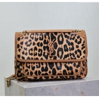 Famous Brand Saint Laurent Niki Medium Bag in Pony Hair Leather 633158 Leopard 2025