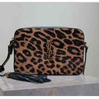 Top Grade Saint Laurent Lou Camera Shoulder Bag in Pony Hair Leather 520534 Leopard 2025
