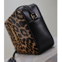 Top Grade Saint Laurent Lou Camera Shoulder Bag in Pony Hair Leather 520534 Leopard 2025
